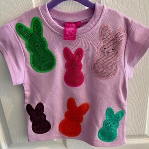 NWOT Queen of Sparkles Kids Peeps Short Sleeve Top